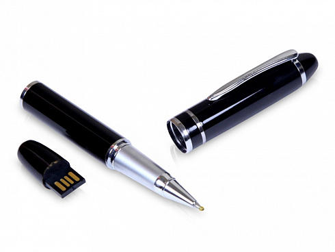 USB-флешка на 32 Гб в виде ручки с мини чипом, черный — РПК «Прогресс»