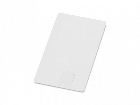 Флеш-карта USB 2.0 16 Gb в виде пластиковой карты Card, белый — РПК «Прогресс»