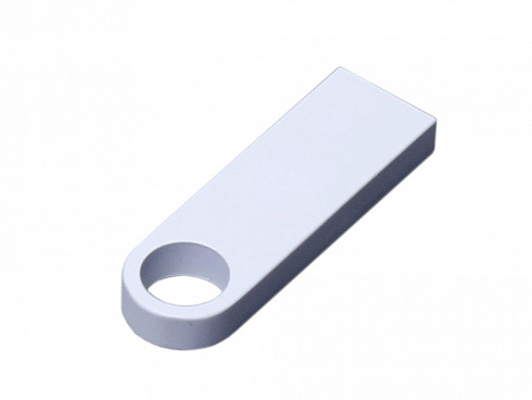 USB 3.0-флешка на 16 Гб с мини чипом и круглым отверстием, белый — РПК «Прогресс»