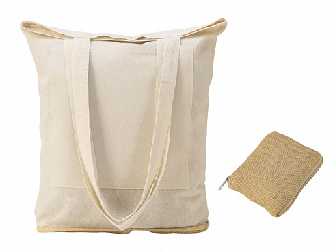 Складная сумка Jute из джута и хлопка, натуральный — РПК «Прогресс»