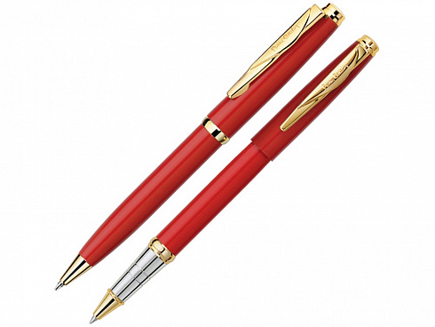 Набор Pierre Cardin PEN&PEN: ручка шариковая + роллер. Цвет - красный. Упаковка Е. — РПК «Прогресс»