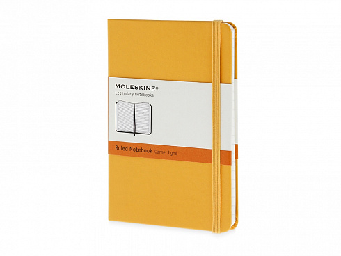 Записная книжка Moleskine Classic (в линейку) в твердой обложке, Pocket (9x14см), оранжевый — РПК «Прогресс»