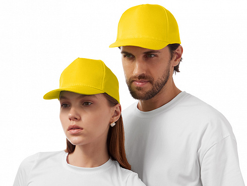 Бейсболка Poly 5-ти панельная 120 гр, желтый — РПК «Прогресс»