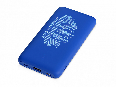 Внешний беспроводной аккумулятор с подсветкой лого Reserve X v.2, 8000 mAh, ярко-синий — РПК «Прогресс»