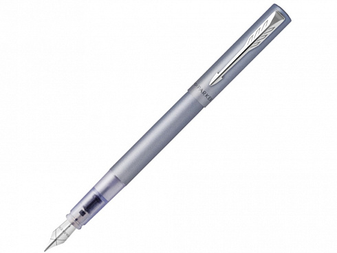 Перьевая ручка Parker Vector XL Silver Blue CT, цвет чернил blue, перо: F/M, в подарочной упаковке. — РПК «Прогресс»
