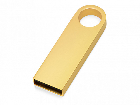 USB 2.0-флешка на 8 Гб с мини чипом и круглым отверстием, золотистыйй — РПК «Прогресс»