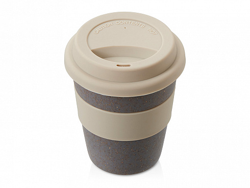 Стакан с силиконовой крышкой Cafe, beige — РПК «Прогресс»