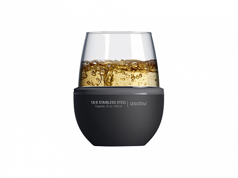 Тумблер для вина WINE KUZIE, черный — РПК «Прогресс»