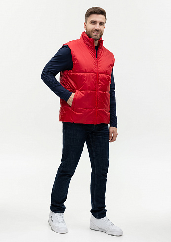 Жилет унисекс STAN утепленный таффета 210T,200, 84, Чёрный,  (20)  (60-62/5XL)
