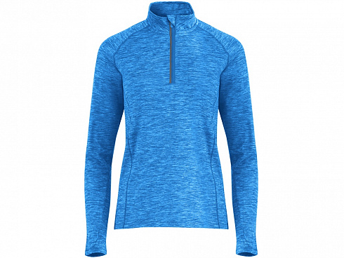 Толстовка с воротом на молнии женская Melbourne, меланжевый королевский синий — РПК «Прогресс»
