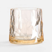Стакан небьющийся Sate Crystal, вращающийся, прозрачный золотистый