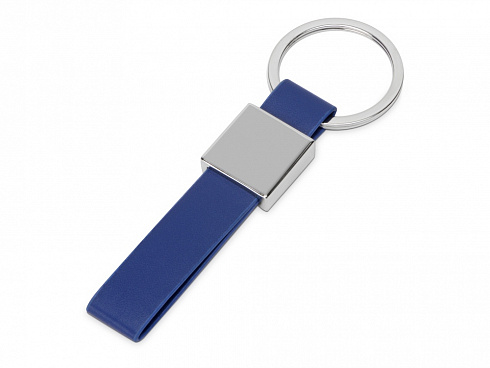 Брелок из металла и иск.кожи Strap, серебристый/темно-синий — РПК «Прогресс»