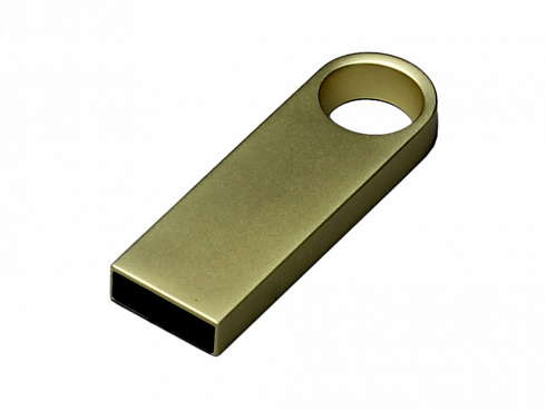 USB 3.0-флешка на 128 Гб с мини чипом и круглым отверстием, золотистый — РПК «Прогресс»