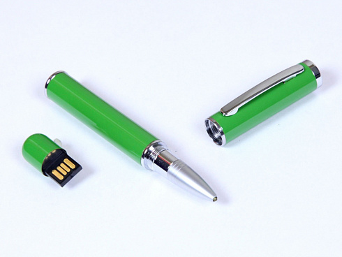 USB-флешка на 64 ГБ в виде ручки с мини чипом, зеленый — РПК «Прогресс»