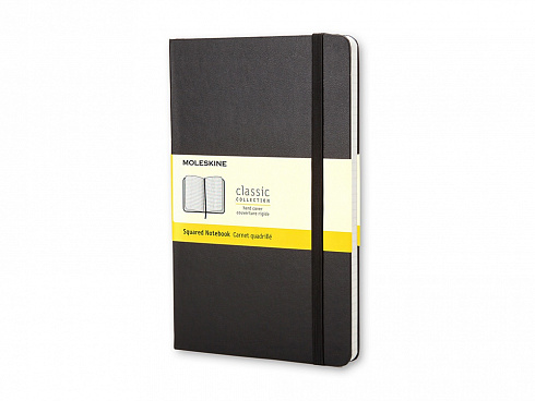 Записная книжка Moleskine Classic (в клетку) в твердой обложке, Large (13х21см), черный — РПК «Прогресс»