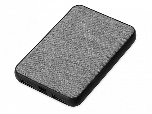 Портативное зарядное устройство из rPET Reborn, 5000 mAh, серый — РПК «Прогресс»