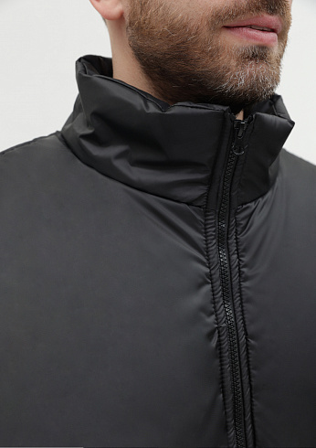 Жилет унисекс STAN утепленный таффета 210T,200, 84, Чёрный,  (20)  (60-62/5XL)
