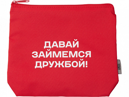 Косметичка из полиэстера 300D с подкладкой Amalia, красный с термотрансфером — РПК «Прогресс»