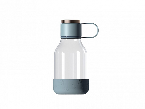 Бутылка для воды 2-в-1 Dog Bowl Bottle со съемной миской для питомцев, 1500 мл, голубой — РПК «Прогресс»