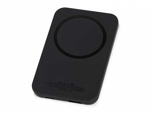 Магнитный беспроводной внешний аккумулятор MagnetIQ, 5000 mah, 10 W, черный (Р)