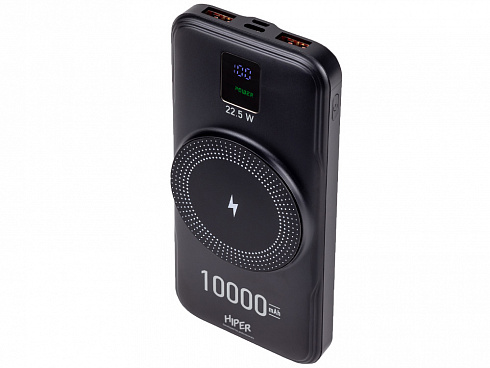 Внешний беспроводной аккумулятор AIR, 10000 mAh, черный — РПК «Прогресс»