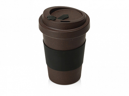 Стакан из кофе с силиконовой манжетой Latte, коричневый — РПК «Прогресс»