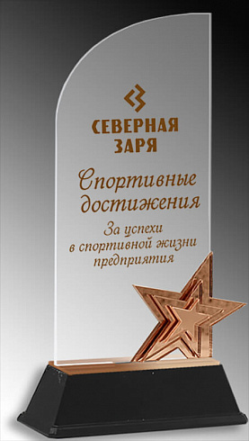 Награда с УФ печатью (под бронзу)