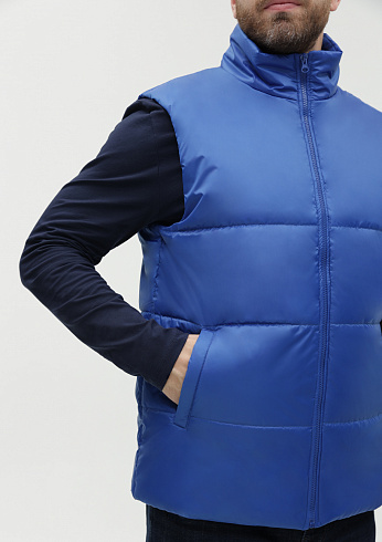 Жилет унисекс STAN утепленный таффета 210T,200, 84, Чёрный,  (20)  (60-62/5XL)