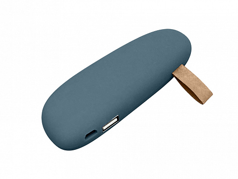 PB_Small_stone Универсальное зарядное устройство power bank в форме камня. 2600MAH. Темно-синий (чистый хлястик) — РПК «Прогресс»
