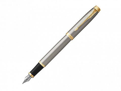 Перьевая ручка Parker IM Metal Brushed Metal GT, перо: F, цвет чернил: blue — РПК «Прогресс»