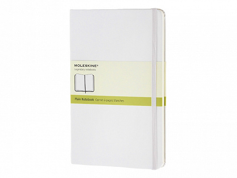 Записная книжка Moleskine Classic (нелинованный) в твердой обложке, Large (13х21см), белый — РПК «Прогресс»