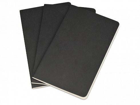 Записная книжка Moleskine Cahier (нелинованный, 3 шт.), Large (13х21см), черный — РПК «Прогресс»