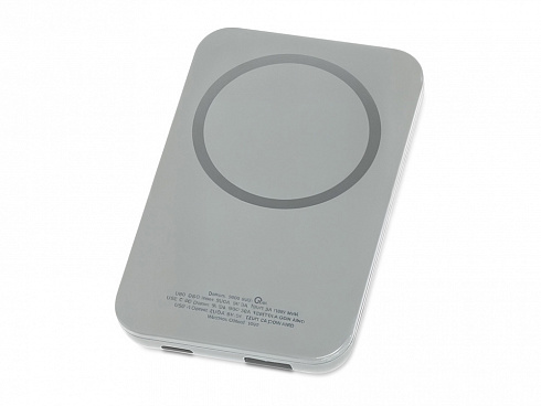 Магнитный беспроводной внешний аккумулятор MagnetIQ, 5000 mah, 10 W, серый Cool gray 7C — РПК «Прогресс»