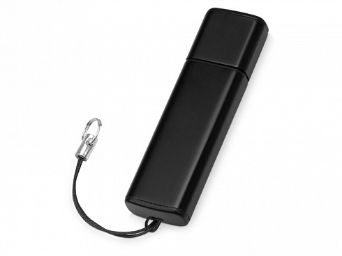 Флеш-карта USB 2.0 16 Gb металлическая с колпачком Borgir, черный — РПК «Прогресс»