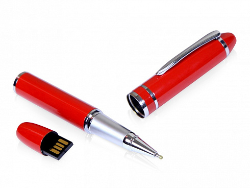 USB-флешка на 32 Гб в виде ручки с мини чипом, красный — РПК «Прогресс»