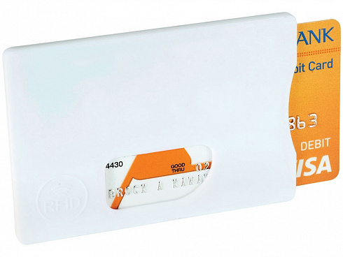 Защитный RFID чехол для кредитной карты, белый — РПК «Прогресс»