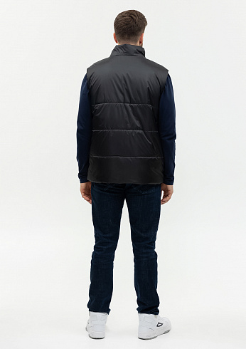 Жилет унисекс STAN утепленный таффета 210T,200, 84, Чёрный,  (20)  (60-62/5XL)