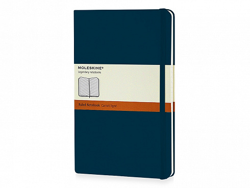 Записная книжка Moleskine Classic (в линейку) в твердой обложке, Large (13х21см), сапфир — РПК «Прогресс»