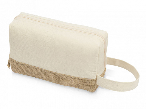 Косметичка Jute с ручкой из хлопка и джута, натуральный — РПК «Прогресс»