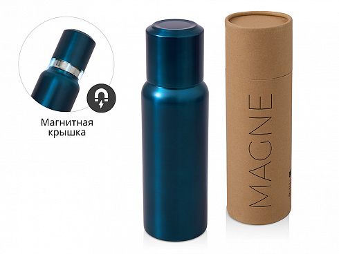 Вакуумный термос c магнитной крышкой Magne, 500 мл, темно-синий — РПК «Прогресс»