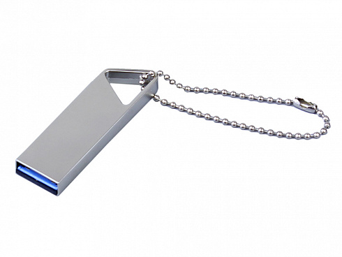 USB 2.0-флешка на 32 Гб с мини чипом, компактный дизайн, отверстие треугольной формы для цепочки — РПК «Прогресс»