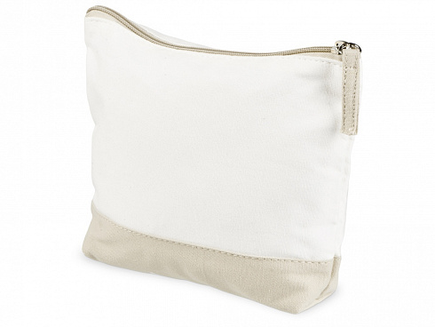 Косметичка хлопковая Cotton, белый/бежевый — РПК «Прогресс»