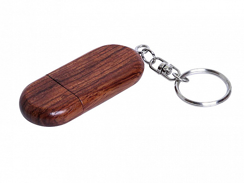 Флешка 3.0 овальной формы, колпачок с магнитом, 32 Гб, коричневый — РПК «Прогресс»