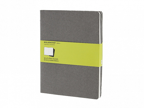 Записная книжка Moleskine Cahier (нелинованный, 3 шт.), ХLarge (19х25см), серый — РПК «Прогресс»