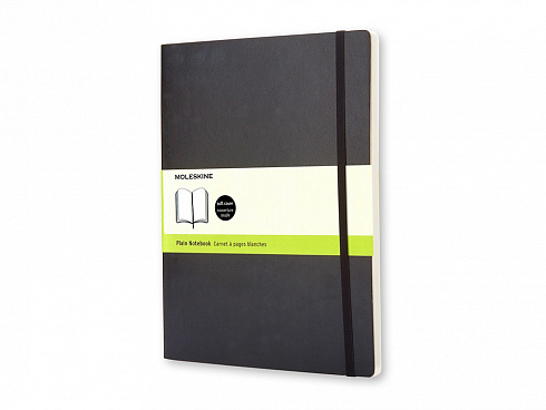 Записная книжка Moleskine Classic Soft (нелинованный), Хlarge (19х25 см), черный — РПК «Прогресс»