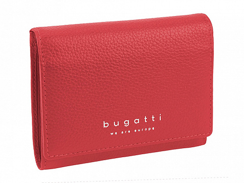 Кошелёк женский BUGATTI ЛИНДА | LINDA, красный, натуральная воловья кожа, 12х3х9,5 см — РПК «Прогресс»