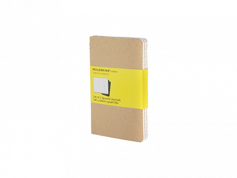 Записная книжка Moleskine Cahier (в клетку, 3 шт.), Pocket (9х14см), бежевый — РПК «Прогресс»