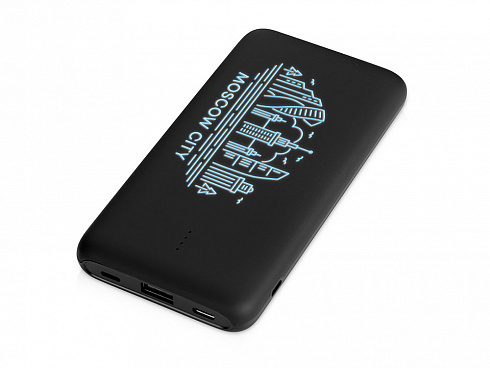 Внешний беспроводной аккумулятор с подсветкой лого Reserve X v.2, 8000 mAh, ярко-черный — РПК «Прогресс»