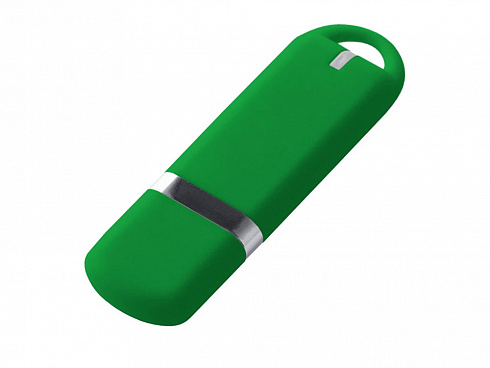 USB-флешка на 32 ГБ с покрытием soft-touch, зеленый — РПК «Прогресс»