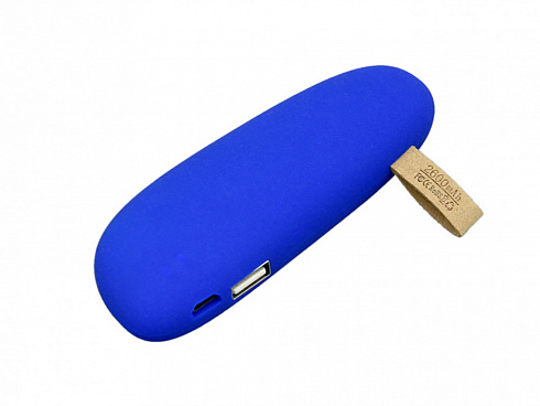 PB_Small_stone Универсальное зарядное устройство power bank в форме камня. 2600MAH. Синий — РПК «Прогресс»